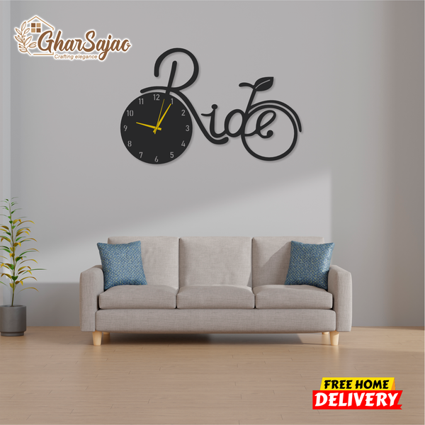 Ride Bicycle Big Wall Clock
