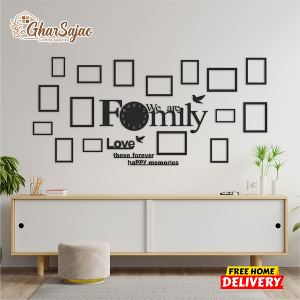 Big Family Frames Clock - Wall Clock