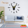 3D Deer Big Wall Clock