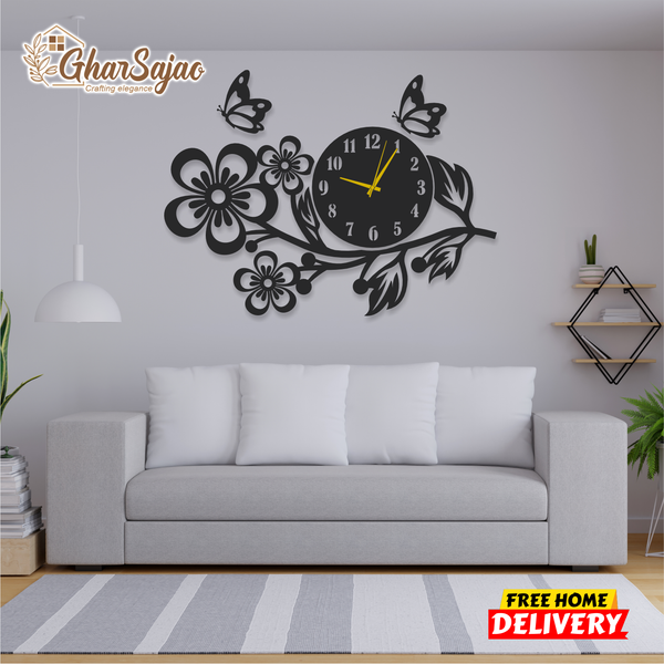 Flower Wall Clock
